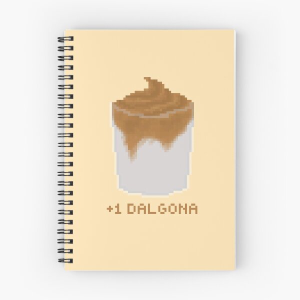 Item preview, +1 dalgona coffee pixel art drawing (tan background) designed and sold by tifft.
