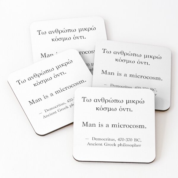 Item preview, Ancient Greek Quote - Man is a Microcosm designed and sold by LuludiLemoni.