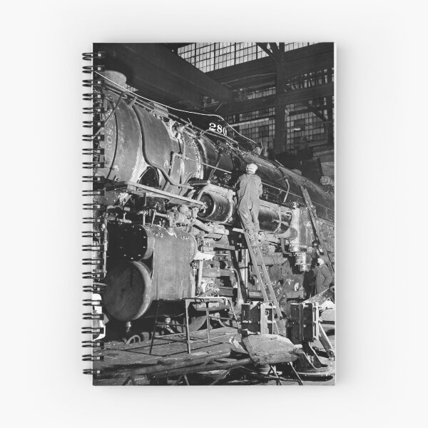 Item preview, Train Being Repaired At Locomotive Shop - Chicago 1942 - Jack Delano designed and sold by warishellstore.