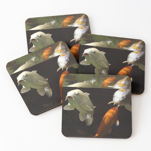 Item preview, koi white orange under water designed and sold by MiraNomegusta.