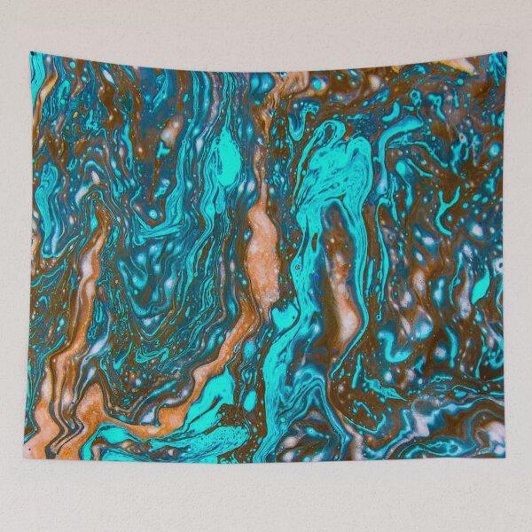 Item preview, Hydro Dipped Trippy Teal Dragon designed and sold by ArtRoomOregon.