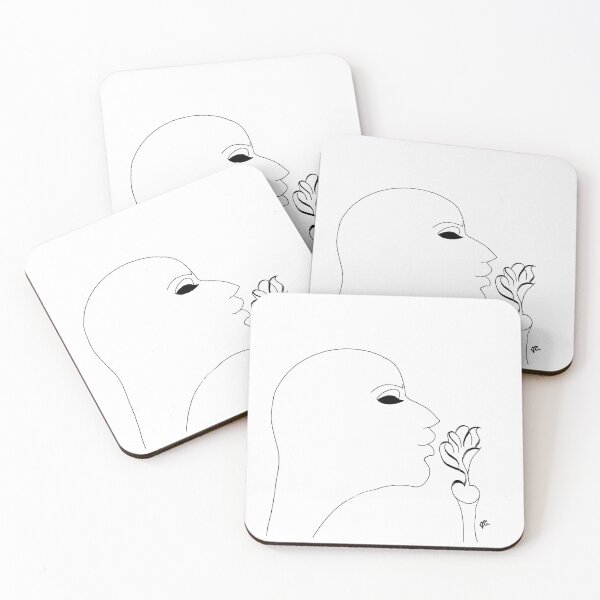 Aperçu de l'œuvre Dessin minimaliste de fleur féminine w25 créée et vendue par plaline.