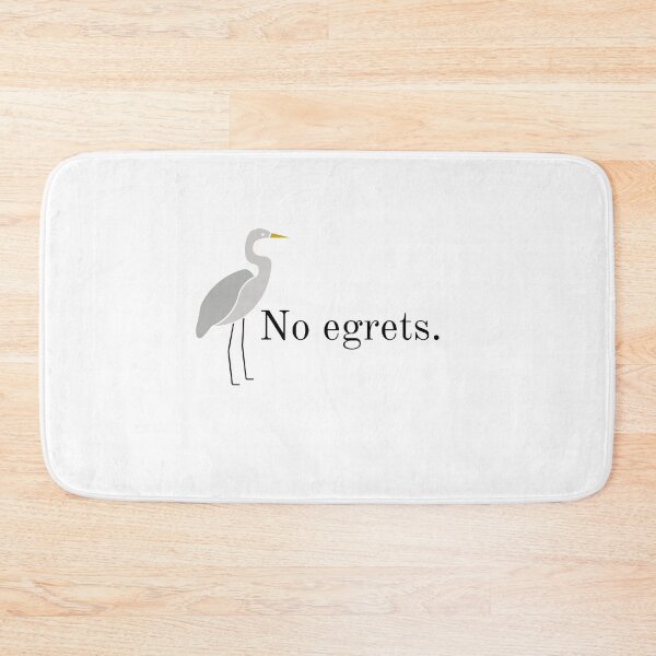 Item preview, No egrets no regrets bird pun designed and sold by TheWaterBirds.
