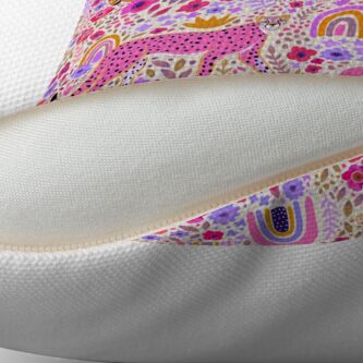 Alternate view of Cheetah’s in a Rainbow Garden Floor Pillow