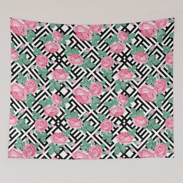 Item preview, Pink Floral pattern print designed and sold by GutsyShop.