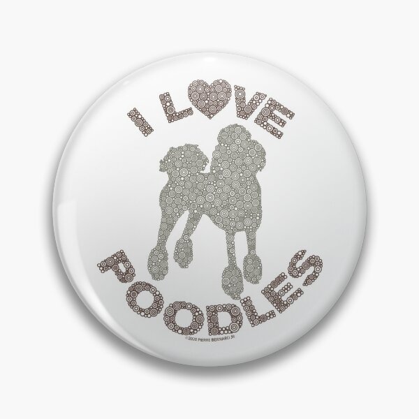 Artikelvorschau, ICH LIEBE POODLES Circle Design entworfen und verkauft von Pierre Bernard Jr.