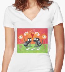 Friends Forever Women's Fitted V-Neck T-Shirt