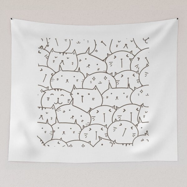 Item preview, Kawaii Kitty Pattern designed and sold by HelloGloomy.