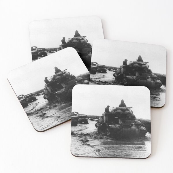 Item preview, General Grant Tanks Ploughing Through Mud - WW2 Libya Circa 1942 designed and sold by warishellstore.