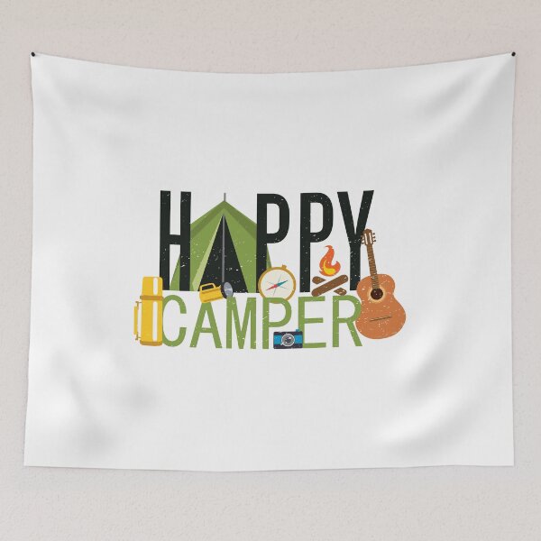 Item preview, Happy Camper in the forest designed and sold by Piztees.