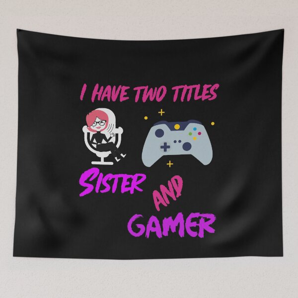 Item preview, I Have Two Titles Sister and Gamer designed and sold by DiscGolfTees.