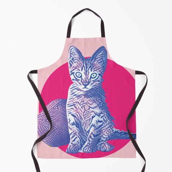Item preview, Kitten with Yarn mixed media art designed and sold by forziati design.