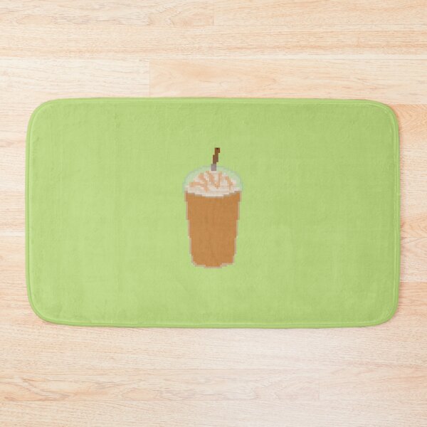 Item preview, Ice frappe coffee pixel art (line caramel drizzle) designed and sold by tifft.