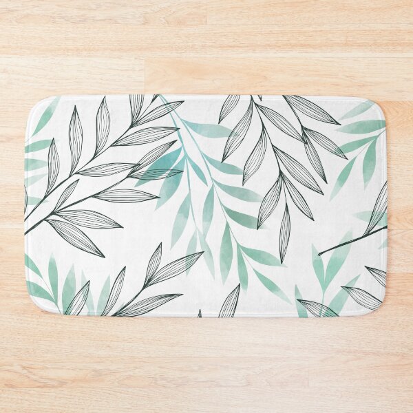 Item preview, Lovely Beautiful Blue Colored Leaves Pattern designed and sold by SimoCompany.