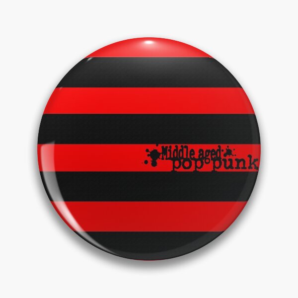 Item preview, Middle Aged Pop Punk Black and Red Stripes designed and sold by Getonboardman.