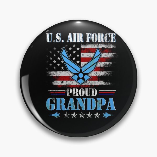 Item preview, U.S. Air Force Proud Grandpa USA Flag Vintage designed and sold by Jody49.