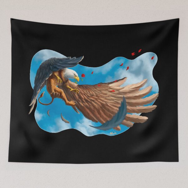 Item preview, Griffon with Rose in Flight Design designed and sold by Andrew Gaia.