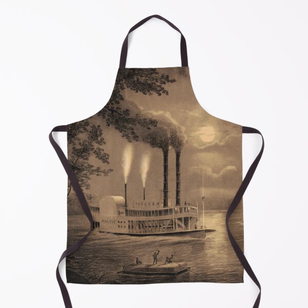 Item preview, Scene On The Upper Mississippi - Steamboats At Night - Circa 1860 designed and sold by warishellstore.