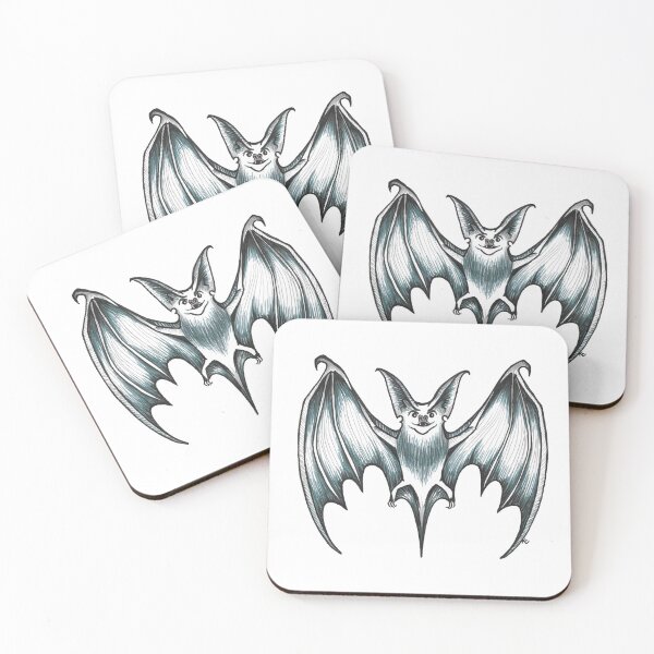 Item preview, Black and White Happy Bat designed and sold by The White Bat.