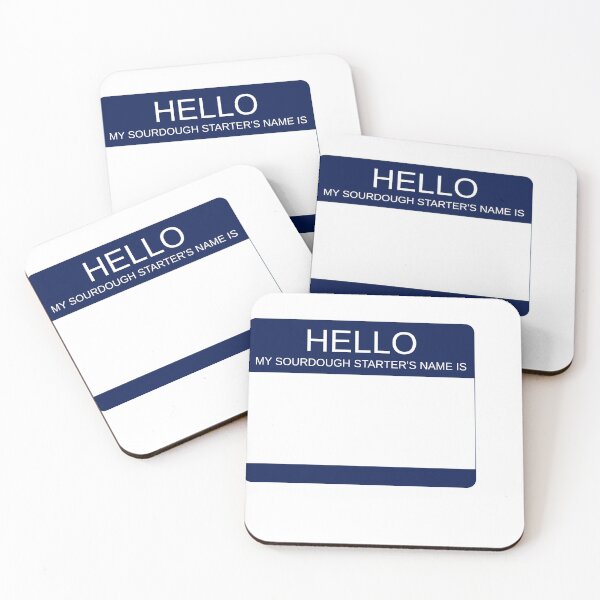 Item preview, "Hello My Sourdough Starter's Name Is” Funny Sourdough Design (Blue) designed and sold by goldfishbubble.