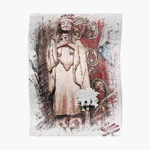 Native American Saint at San Xavier del Bac, Arizona Poster
