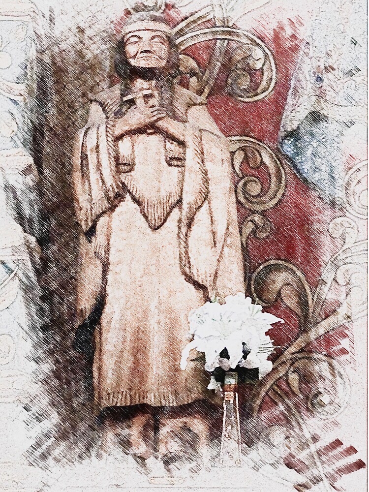 Thumbnail 7 of 7, Classic T-Shirt, Native American Saint at San Xavier del Bac, Arizona designed and sold by travelways.