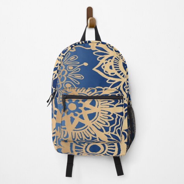 Item preview, Blue and Gold Floral Mandala designed and sold by BoldNFresh.