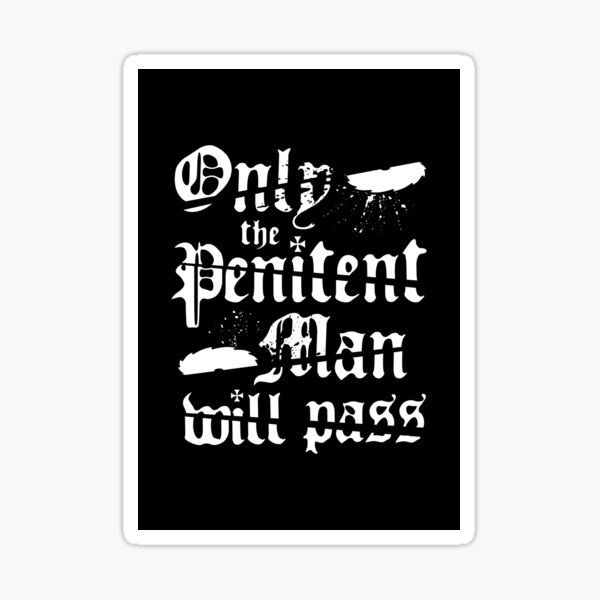 Penitent Man Sticker