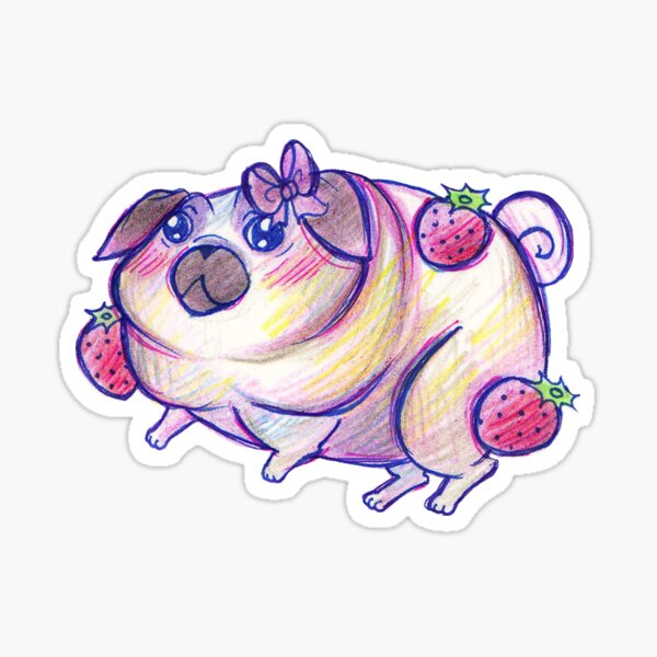 Strawberry Dog Sticker Sheet – KyariKreations