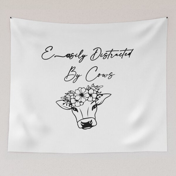 Item preview, Easily Distracted By Cows Stickers,Funny Cows Stickers designed and sold by Raminovitch.
