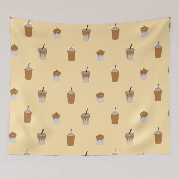 Item preview, Pixel art coffee pattern designed and sold by tifft.