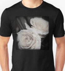 Antique White Roses Slim Fit T-Shirt