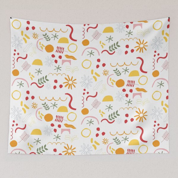 Item preview, flowers and some shapes pattern   designed and sold by bemenmaher.
