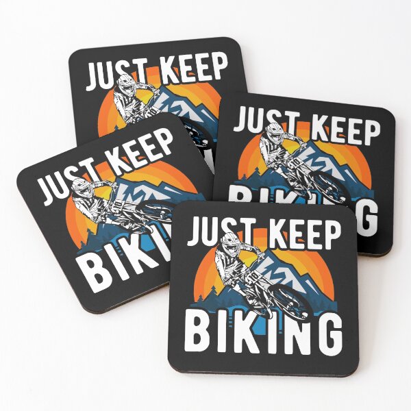 Item preview, Just Keep Biking Downhill Mountain Bike designed and sold by OneMTB.