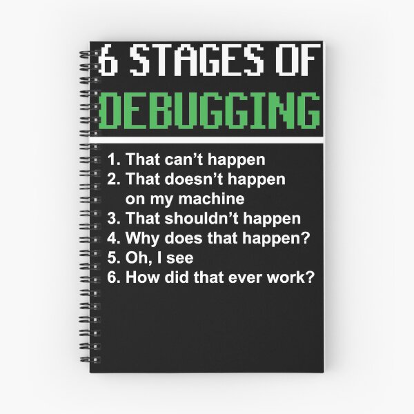 Item preview, Six Stages Of Debugging Funny Computer Programming designed and sold by jwoo1.