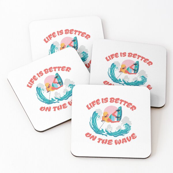 Item preview, Wakeboarding "Life Is Better On The Wave" Quote  designed and sold by HiFiTees.