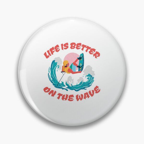 Item preview, Wakeboarding "Life Is Better On The Wave" Quote  designed and sold by HiFiTees.