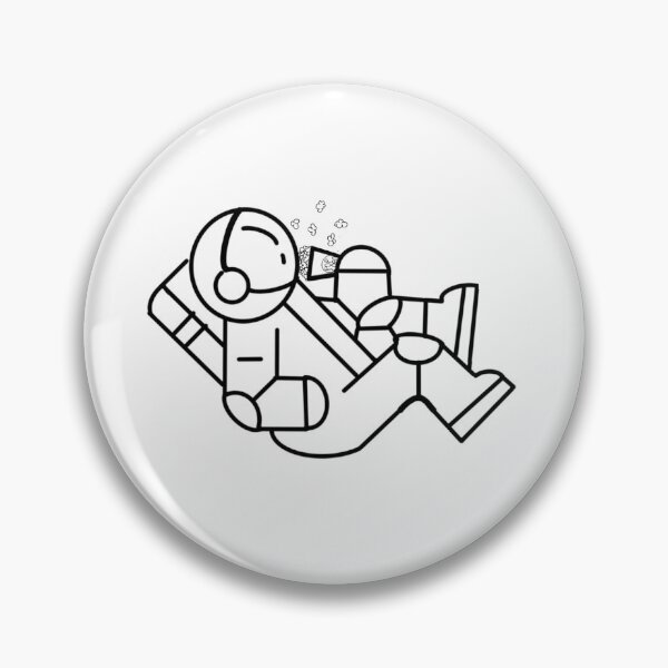 Item preview, Space Man With Popcorn Stickers Magnets & Buttons designed and sold by SOPopcorn.