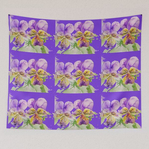 Item preview, Viola Watercolor Painting Purple Flower designed and sold by Sarah  Rajkotwala.