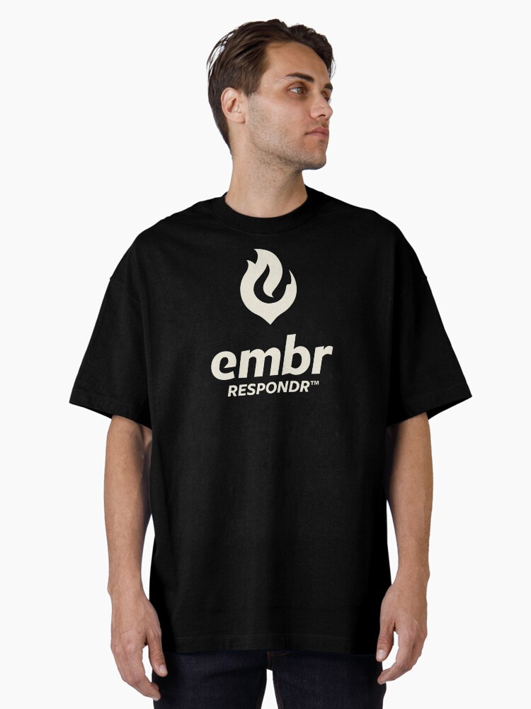Thumbnail 1 of 7, Oversized T-Shirt, Embr Respondr Logo Vert designed and sold by MuseGames.