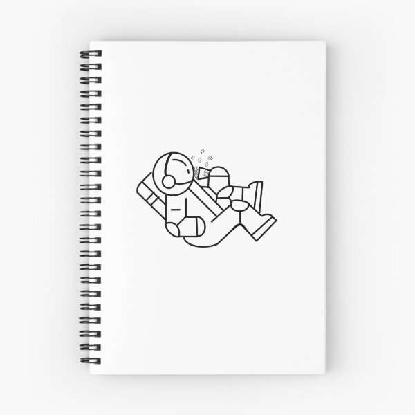 Item preview, Space Man With Popcorn Notebooks designed and sold by SOPopcorn.