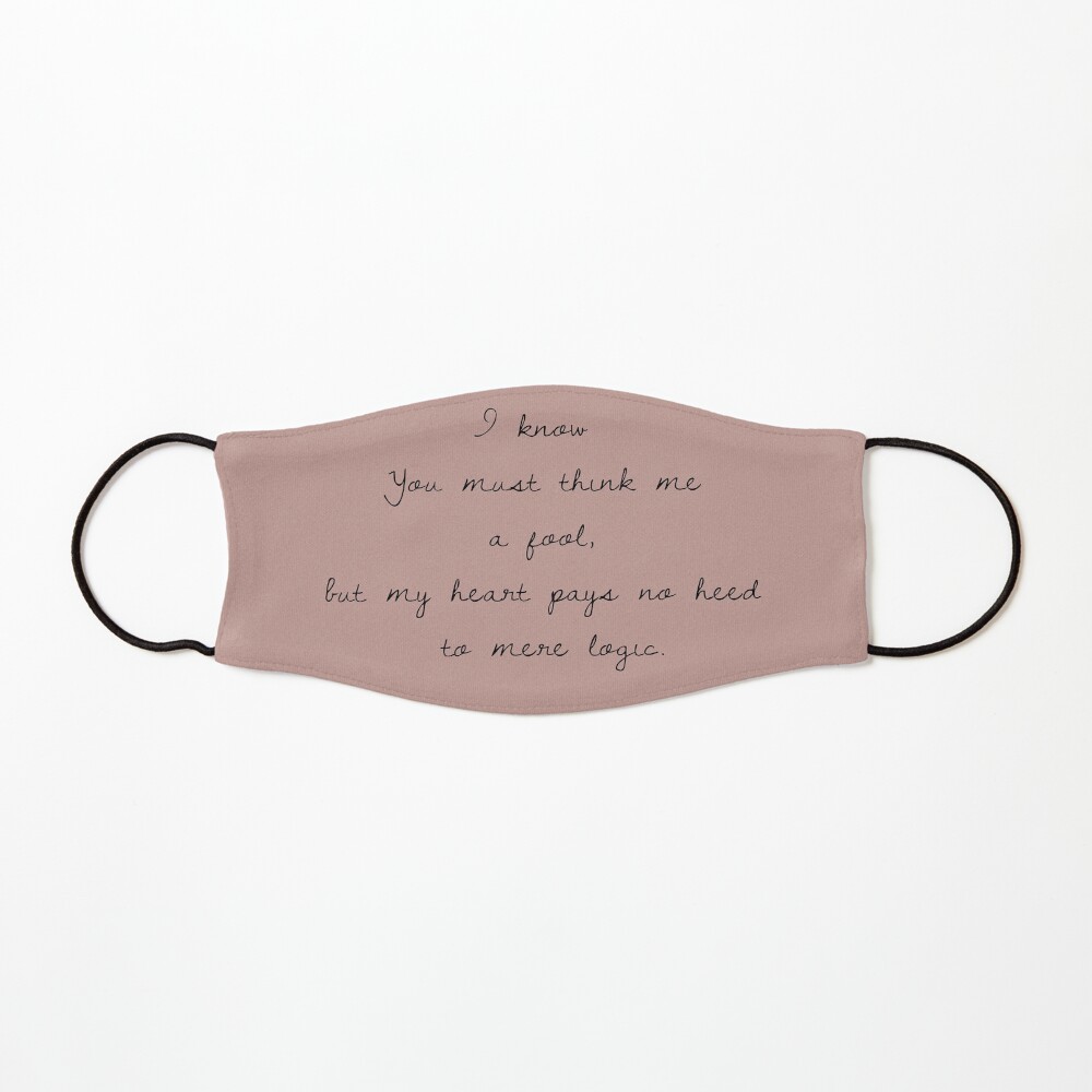 A quote from Colin Bridgerton Mask