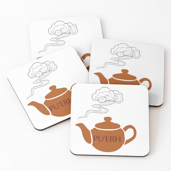 Item preview, Pu erh, fermented chinese black tea leaves - Puerh, a cute teapot designed and sold by SuperiorPrints.