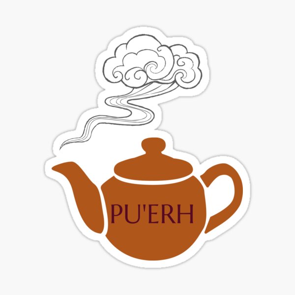 Item preview, Pu erh, fermented chinese black tea leaves - Puerh, a cute teapot designed and sold by SuperiorPrints.