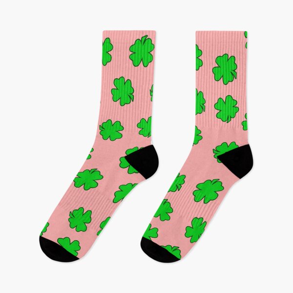 Item preview, Lucky 4 Leaf Clovers on Pink Background Large Sized Repeating Pattern designed and sold by Nicolette Olivier.