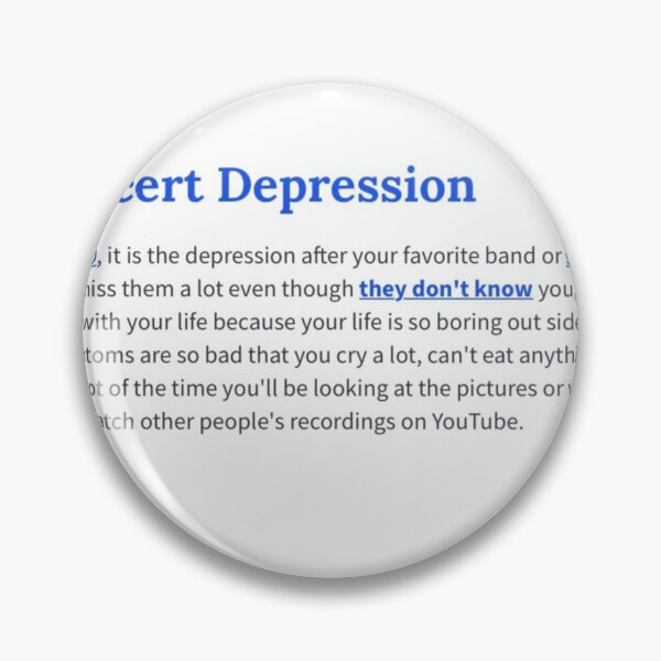 Item preview, post concert depression  designed and sold by emily2278.