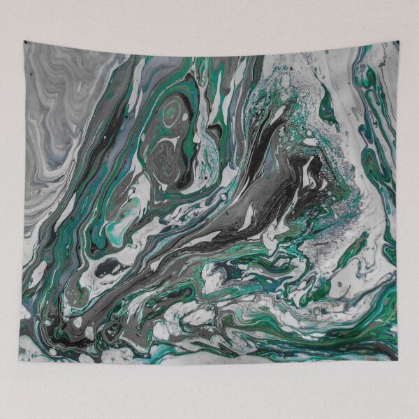 Item preview, Hydro Dipped Flowing Teal designed and sold by ArtRoomOregon.