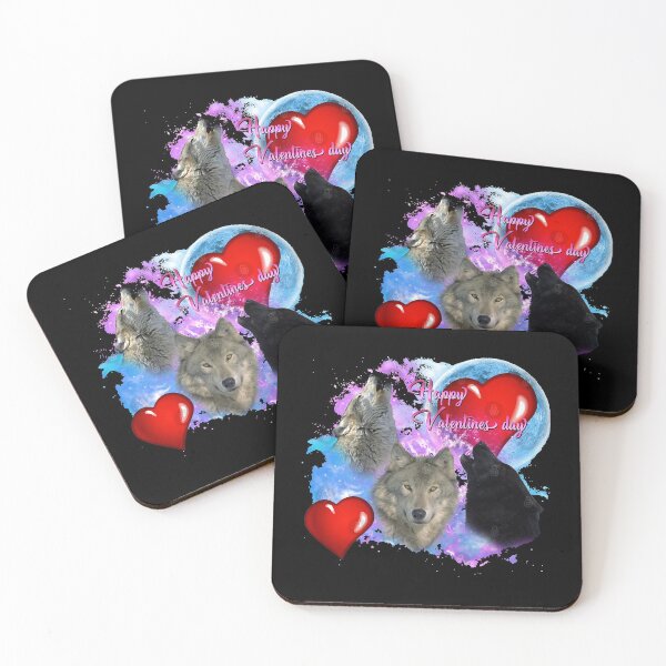 Item preview, Wolves Mystical Night 2 Happy Valentines Day  designed and sold by JorelysAberle99.