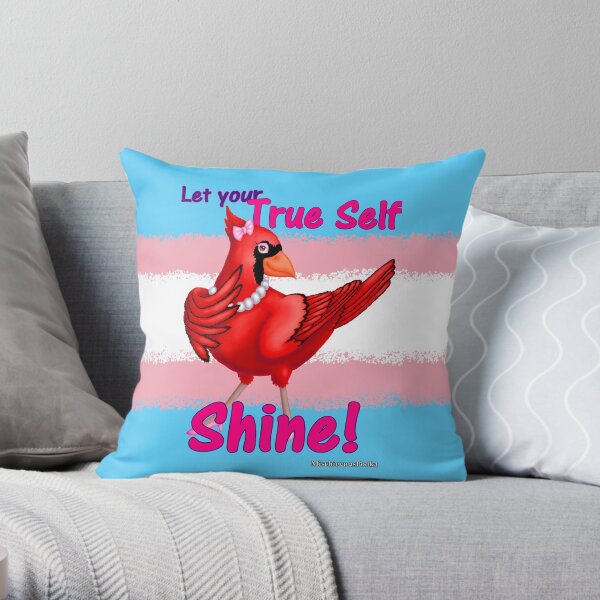 Let Your True Self Shine Woman 2 Throw Pillow