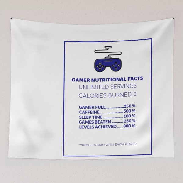 Item preview, Gaming Nutritioal Facts  designed and sold by Graykat.